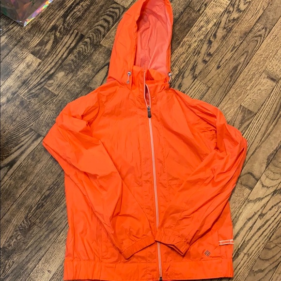 Columbia Orange Windbreaker Size Medium